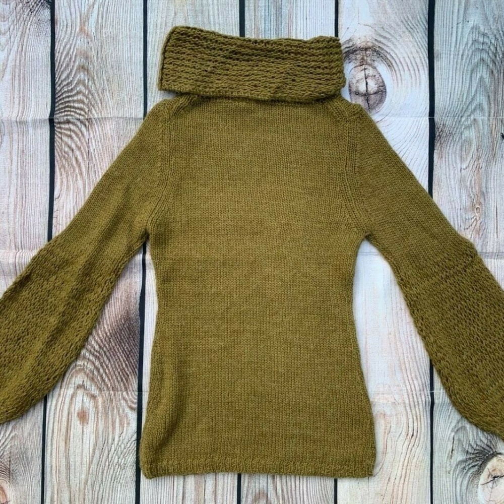 Anthropologie Moth L Green Sweater NWT